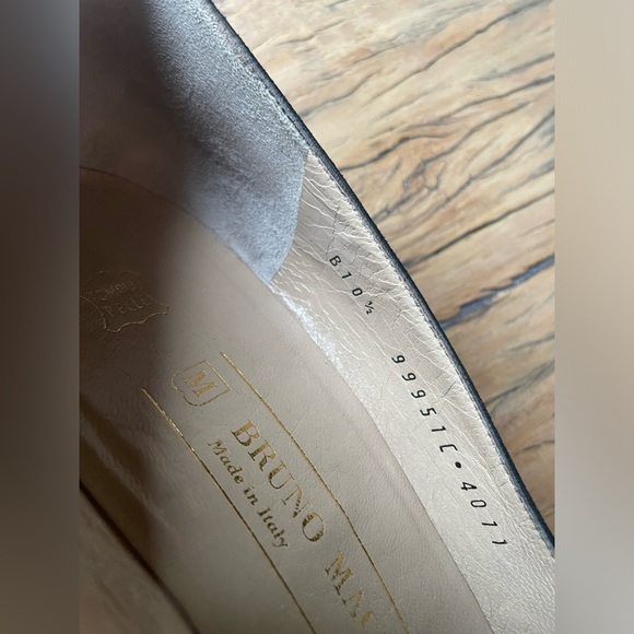 Vintage Bruno Magli Suede Black & Brown Heels with Peep-Toe Made In Italy - Picture 8 of 16